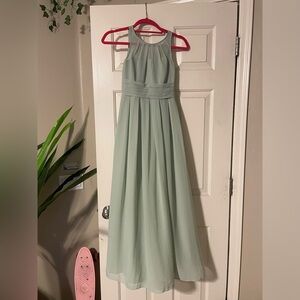 Mint green long dress